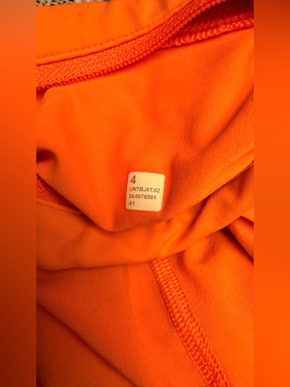 lululemon athletica Women's Athletic Shorts - Bright Orange - Picture 4 of 4